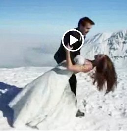 Zimowy teledysk ślubny - inspiracje